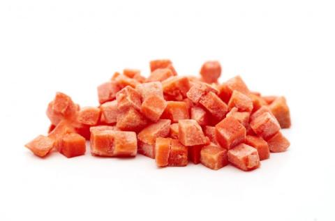 Frozen diced carrots